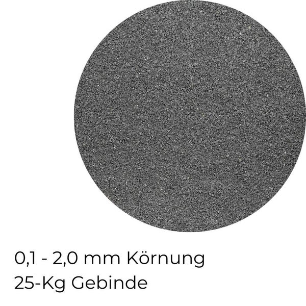 Fugensand Grau 25 kg 0,1 - 2,0 mm Quarzsand Fugensand Granitsand Splitt Pflastersand Fugen Sand Pflasterstein Granit Einkehrsand