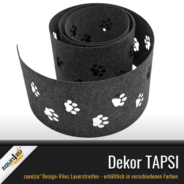 Zaunfolie aus Vlies mit Pfotenabdruck Design auf Rolle