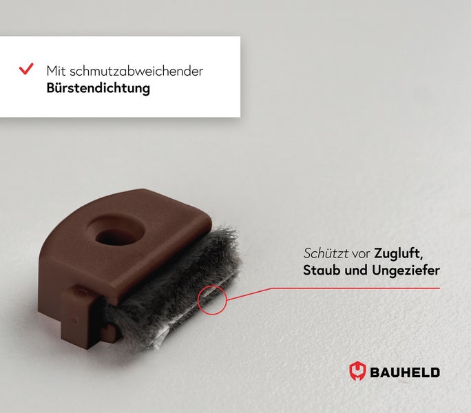 Türdichtung mit Bürstendichtung zum Schutz vor Zugluft, Staub und Ungeziefer