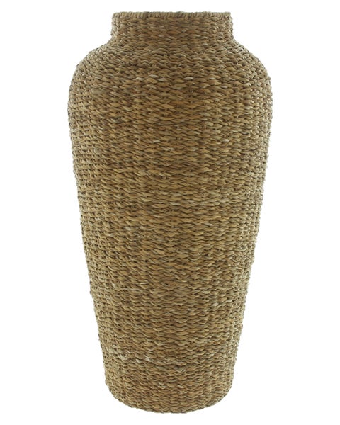 Geflochtene Vase aus Naturmaterial für Dekoration