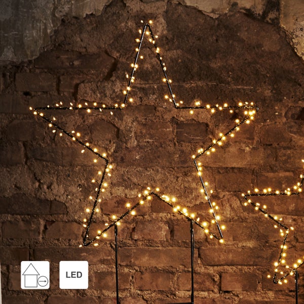 Gartenleuchte aus Edelstahl mit LED, Solarpanel und Bewegungssensor