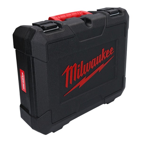 Milwaukee Werkzeugkoffer aus Kunststoff für M18 BPD-402C mit Tragegriff und Metallverschlüssen.