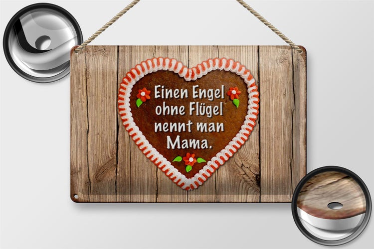 Blechschild Spruch 30x20cm Engel ohne Flügel nennt man Mama