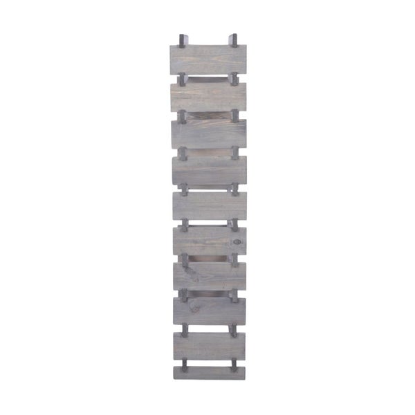 Weinregal VINOTECA FLEX PRO HxBxT 135x65x28cm 60 Flaschen auf 10 Ebenen Massives Kiefernholz Grau