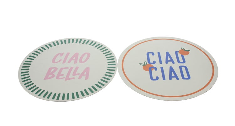FRANK FLECHTWAREN | Platzmatte Italy, 2er Set, Ø 38 cm, PVC