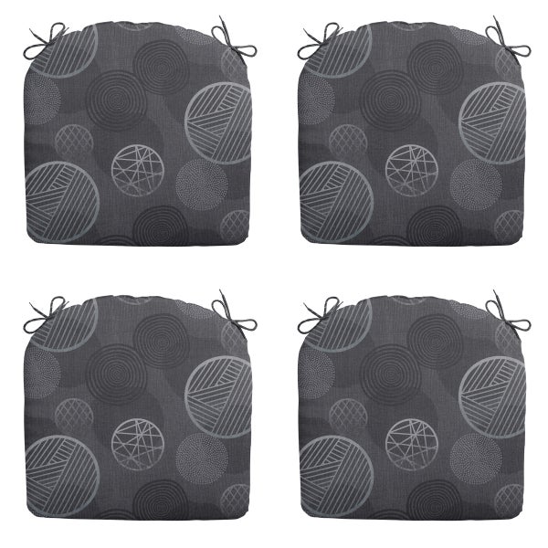 Sitzkissen Circle grau - Ca. 46x48 cm - 4er-Set