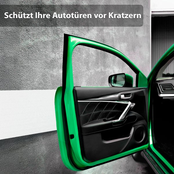 Autotür mit Anfahrschutz an einer Wand