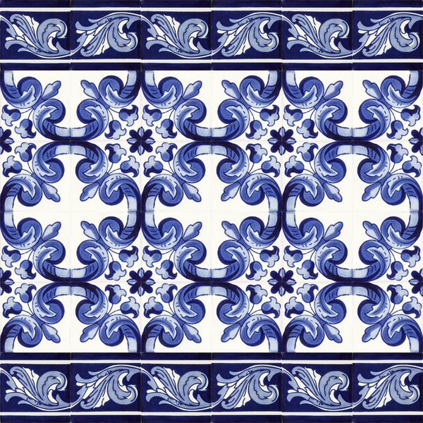 Dekorative Fliesen mit floralem Muster für Wandgestaltung