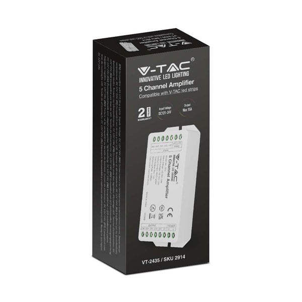 V-TAC Logo, LED Beleuchtung 5-Kanal Verstärker, kompatibel mit V-TAC LED Streifen