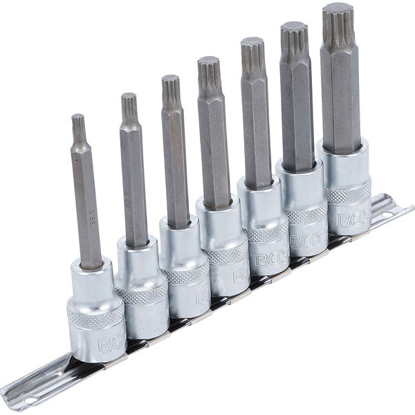 BGS Bit-Einsatz-Satz Antrieb Innenvierkant 12,5 mm (1/2) Innenvielzahn (für XZN) M5 - M14 7tlg. - 5175