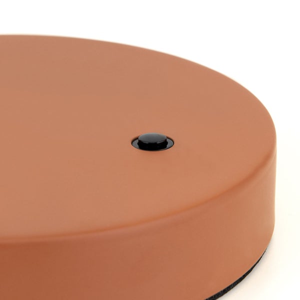 Detailansicht einer runden Deckenleuchte