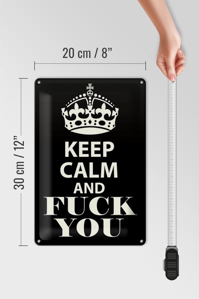 Blechschild Spruch 20x30cm Keep Calm and fuck you