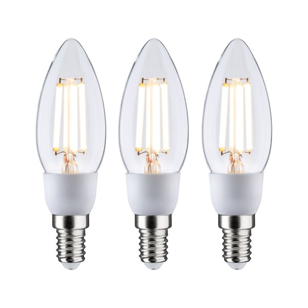 Eco-Line Filament 230V LED Kerze E14 3x525lm 3x2,5W 3000K Klar
