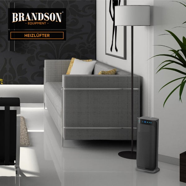 Brandson Heizlüfter energiesparend, Keramikheizgerät 2000W, Fernbedienung, 2 Leistungsstufen, Überhitzungsschutz, Automatische Abschaltung