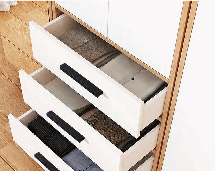 Möbelgriff Stangengriff Reno lochabstand 128 mm Aluminium Schwarz Set 10