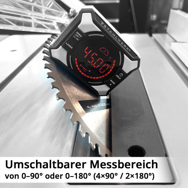 STAHLWERK digitaler Winkelmesser mit Kreissägeblatt