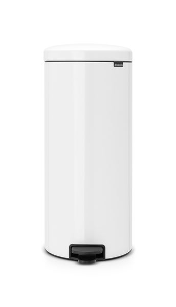 Brabantia Klassischer Tretmülleimer Mit Soft Verschluss 30 Liter HxBxT 67,9 x 29,3 x 38 cm Metall Weiß