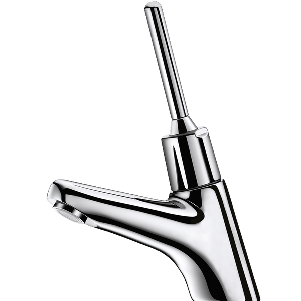 Einhebel-Waschtischarmatur mit langem Bedienhebel für das Waschbecken im Badezimmer.