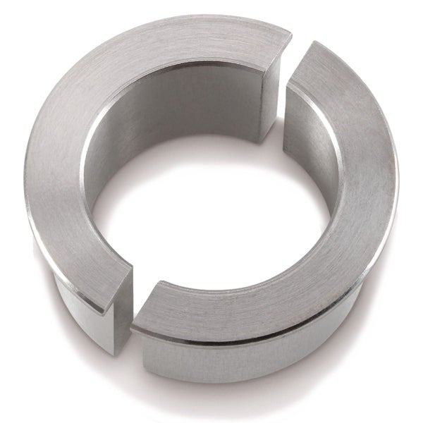 Geteilter Klemmring aus Metall.