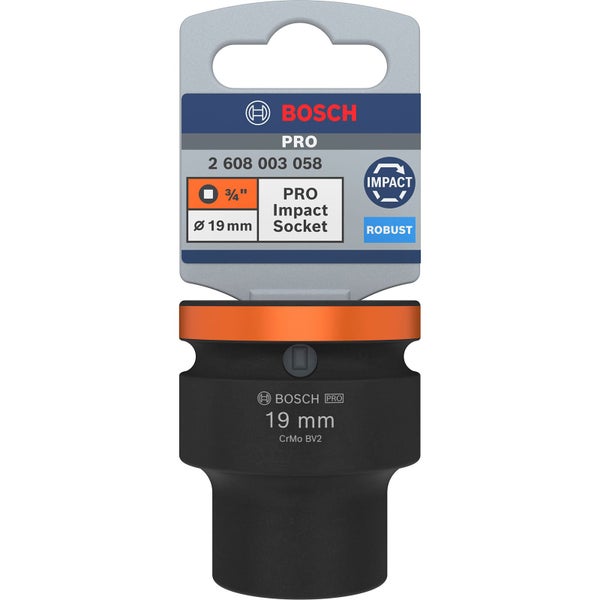 Bosch Pro Steckschlüssel, 19 mm, CrMo BV2