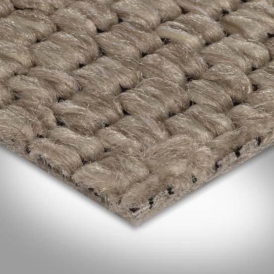 Sisal Teppichboden braun mit natürlicher Struktur und Vliesrücken 400 cm Breite (Meterware)