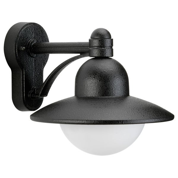 LED Wandleuchte E27 IP44 in Schwarz