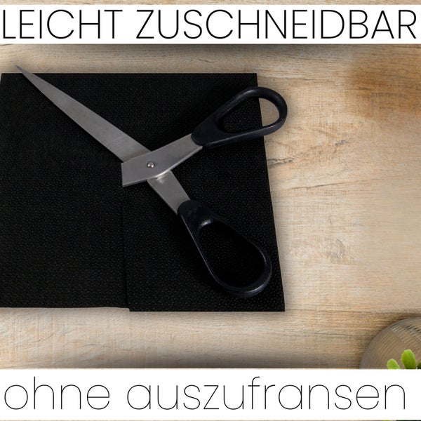 Sensalux Tischdeckenrolle 25m lang aus stoffähnlichem Vlies, 1 m x 25 m Schwarz