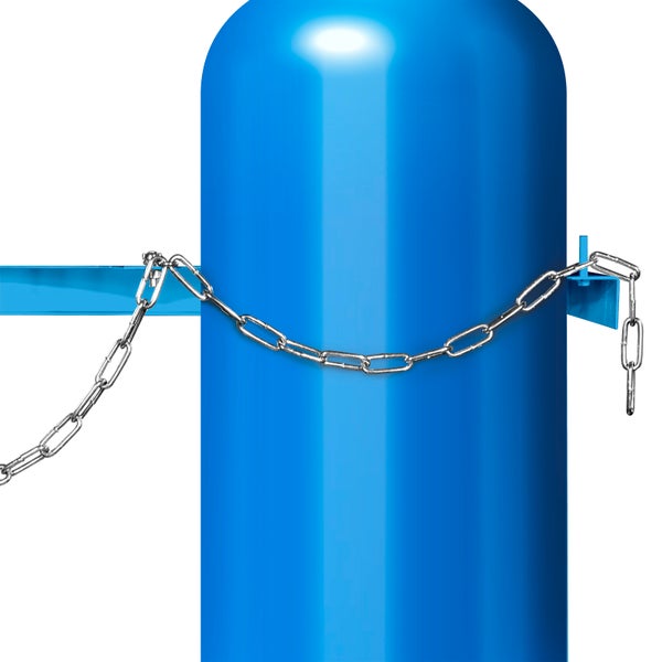 PROREGAL Gasflaschenständer für 2x10 Liter Flaschen | Lichtblau | Gasflasche, 10 Liter, Gasflaschenlagerung