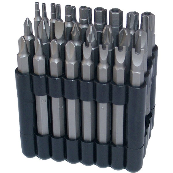 BGS Bit-Satz lang Antrieb Außensechskant 6,3 mm (1/4) verschiedene Profile 32tlg. - 762