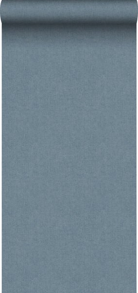 Sanders und Sanders Tapete Leinen-Optik Graublau - 53 cm x 10 m - 640038