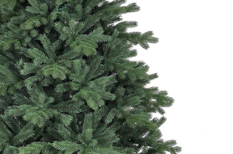 Dekorierter künstlicher Weihnachtsbaum mit 87 Ornamenten SANTA CLAUS II 180 cm Baum mit Ständer und Weihnachtsschmuck
