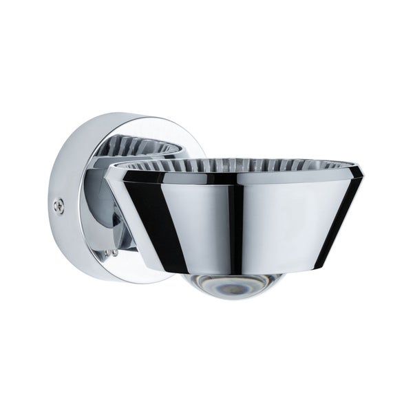 LED Wandleuchte Sabik IP44 2700K 800lm / 390lm 230V 9W / 4W dimmbar Chrom