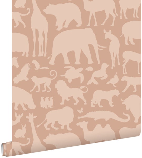 ESTAhome Tapete Tiere Terrakotta - 53 cm x 10.05 m - 139356