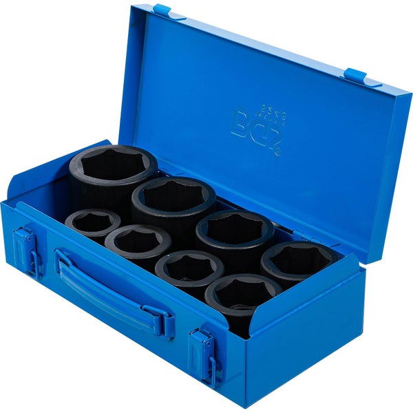 BGS Kraft-Steckschlüssel-Einsatz-Satz Sechskant Antrieb Innenvierkant 25 mm (1) SW 27 - 50 mm 8tlg. - 5245