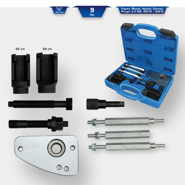 BRILLIANT TOOLS HDI-Injektor-Auszieher-Satz 9tlg. - BT551180