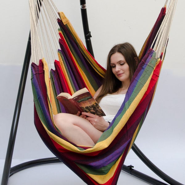 Hängesessel Relaxsessel 190x140cm bis 150kg Regenbogenfarben