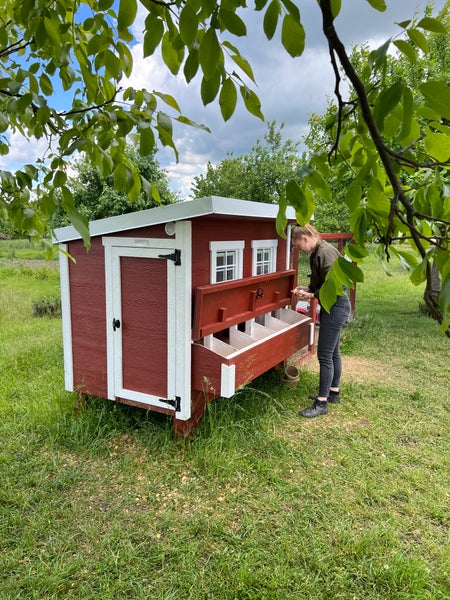 Großer Hühnerstall EZ Chicken Home 2,85m²  188 x 152 x 184 cm Rot hergestellt in EU