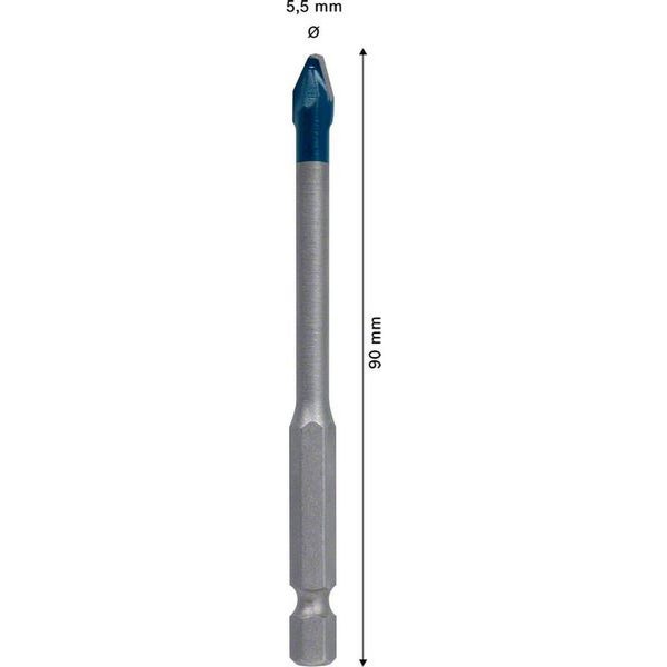 Bosch EXPERT HEX-9 HardCeramic Bohrer 5,5 x 90 mm - 2608901683