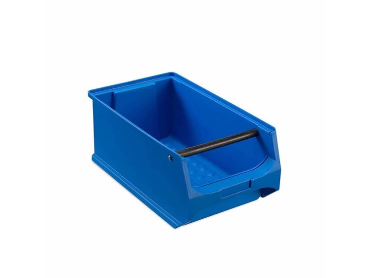 PROREGAL Blaue Sichtlagerbox 4.1 mit Griffstange HxBxT 15 x 20 x 35 cm 72 Liter Sichtlagerbehälter