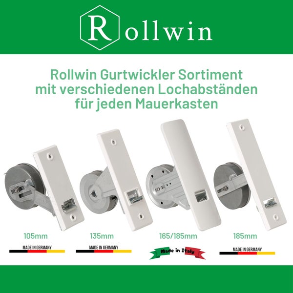 Rollwin 10x Rolladen Aufhängefeder MINI - 15 cm Rolladenhalterungen Mini Rolladenaufhängung Stahlfeder Befestigungsfeder Stahlbandaufhänger Rolladen Federn Aufhängung Mini Aufhänger für Rolladen