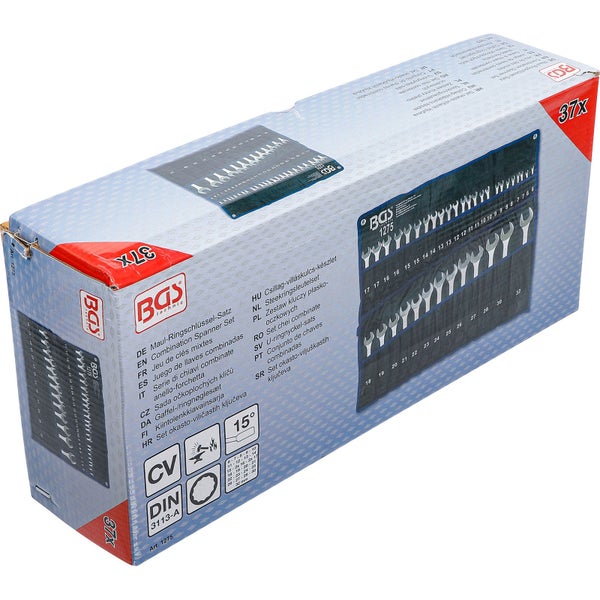 BGS Technic Maul-Ringschlüssel Satz mit 37 Teilen in Produktverpackung