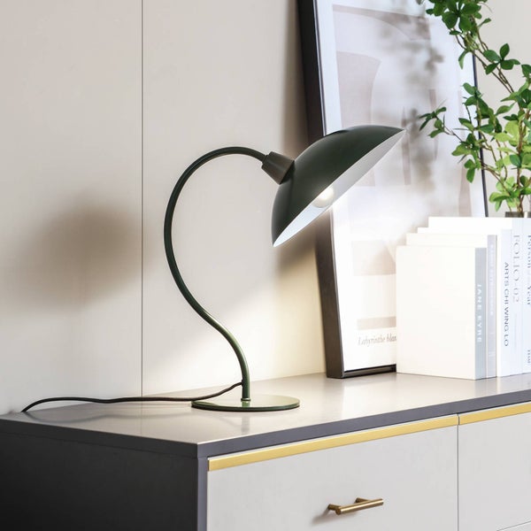 Lucande Tischlampe Arvadon (Modern) in Grün aus Metall (1 flammig, E14) - Tischleuchte Schreibtischlampe Nachttischlampe Wohnzimmerleuchte