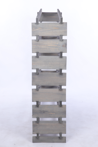 Weinregal VINOTECA FLEX PRO HxBxT 107x123x28cm 96 Flaschen auf 8 Ebenen Massives Kiefernholz Grau