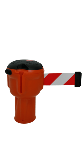Personenleitsystem Speed Skipper rot/weiß (9m Gurt) + 75cm Kegel Reflex RA1 UvV / 1 Kegel + 1 Skipper
