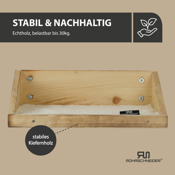 Rohrschneider Wandmulde geflammt+ Stoffeinlage Cord breit beige