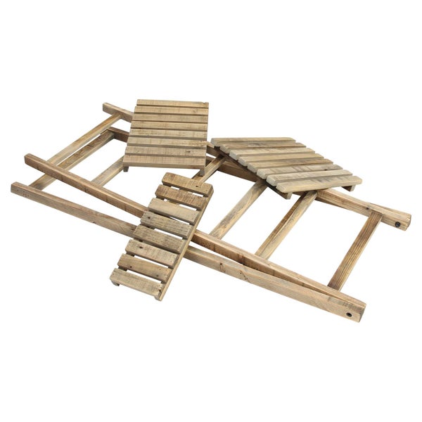 FRANK FLECHTWAREN | Holzregal Recycling-Chic, 40 x 36 x 100 cm, HOLZ