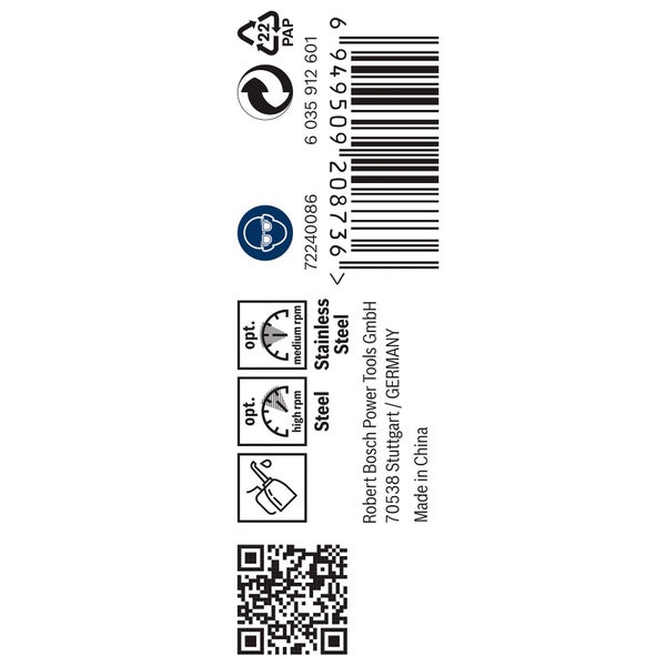 Metallbohrer mit einem Durchmesser von 3,40 mm und einer Länge von 70 mm