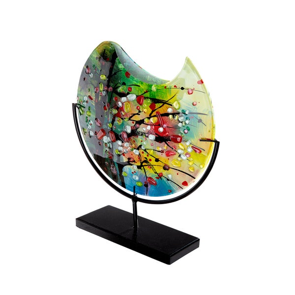 Vase GILDE Höhe 37 cm mehrfarbig Glas