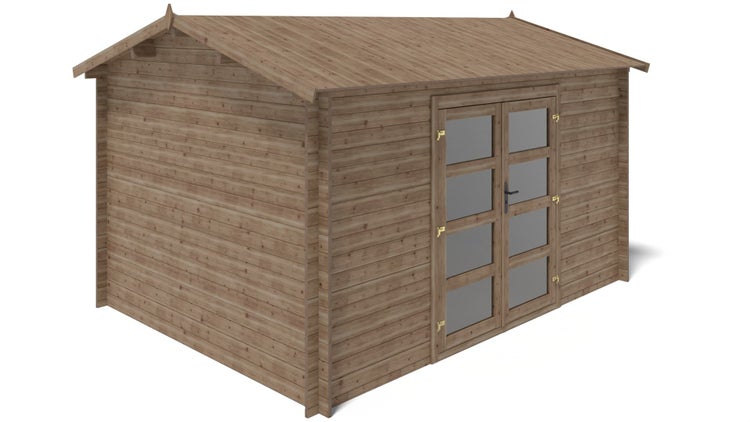 Gartenhaus, Gerätehaus 12m2 - 4x3m - 28mm - Imprägniert