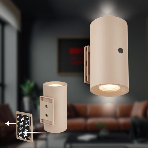 LED Wandleuchte Wandlampe ohne Stromanschluss Bewegungsmelder Akku ohne Bohren